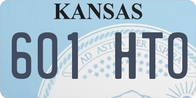KS license plate 601HTO