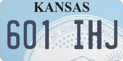 KS license plate 601IHJ