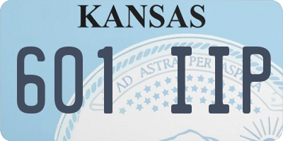 KS license plate 601IIP