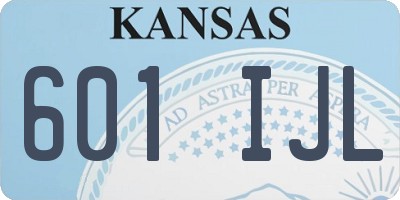 KS license plate 601IJL