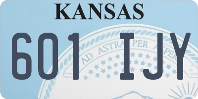 KS license plate 601IJY