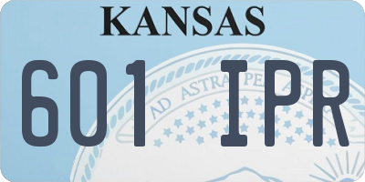 KS license plate 601IPR