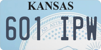 KS license plate 601IPW