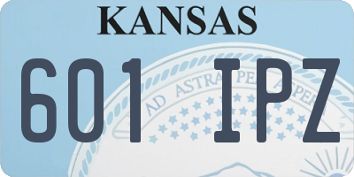 KS license plate 601IPZ