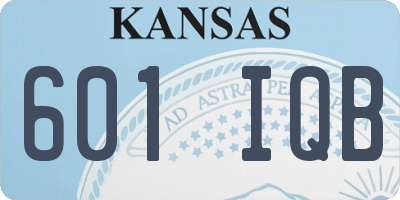 KS license plate 601IQB