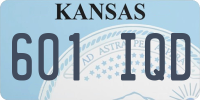 KS license plate 601IQD