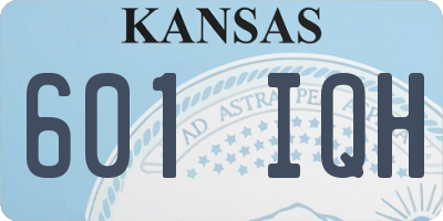 KS license plate 601IQH