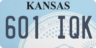 KS license plate 601IQK