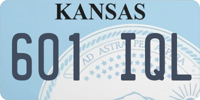 KS license plate 601IQL