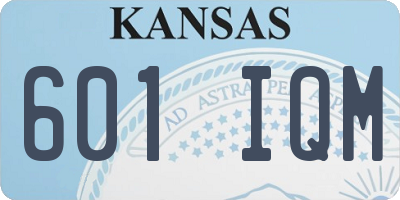KS license plate 601IQM