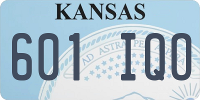 KS license plate 601IQO