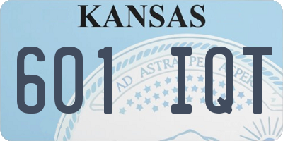 KS license plate 601IQT