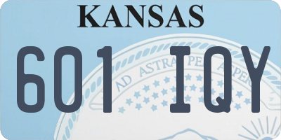 KS license plate 601IQY