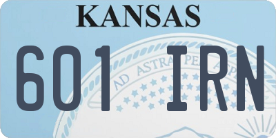 KS license plate 601IRN