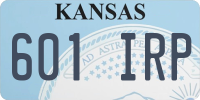 KS license plate 601IRP