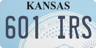 KS license plate 601IRS
