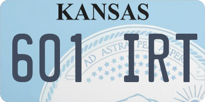 KS license plate 601IRT