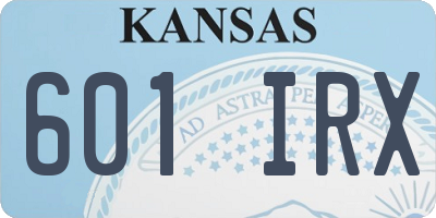 KS license plate 601IRX