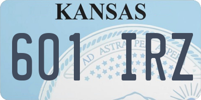 KS license plate 601IRZ