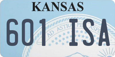 KS license plate 601ISA