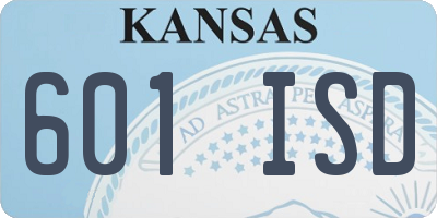 KS license plate 601ISD
