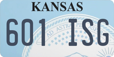 KS license plate 601ISG