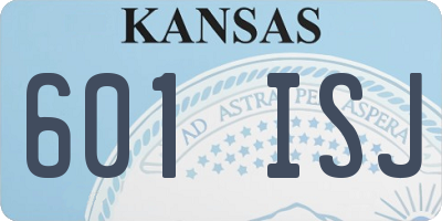 KS license plate 601ISJ