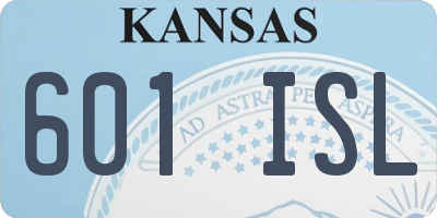 KS license plate 601ISL