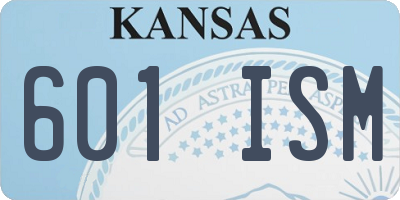 KS license plate 601ISM