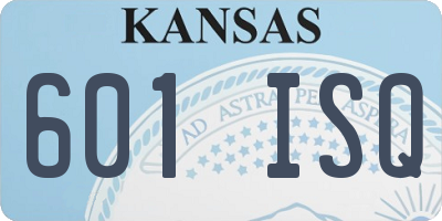 KS license plate 601ISQ