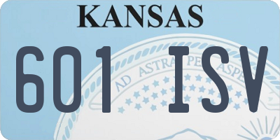 KS license plate 601ISV