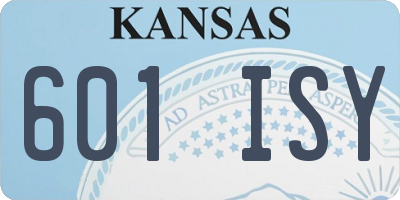 KS license plate 601ISY