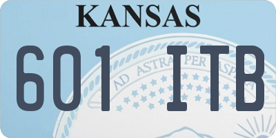 KS license plate 601ITB