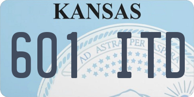 KS license plate 601ITD