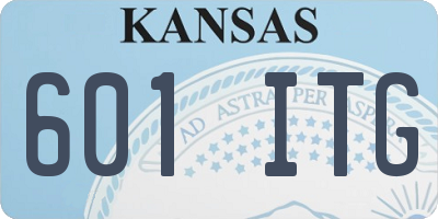 KS license plate 601ITG