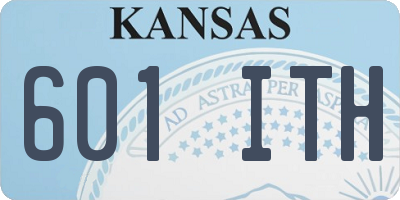 KS license plate 601ITH