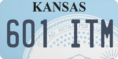 KS license plate 601ITM