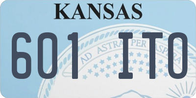 KS license plate 601ITO