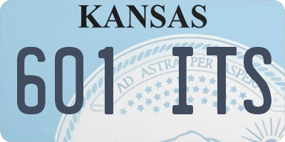 KS license plate 601ITS