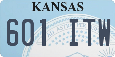 KS license plate 601ITW