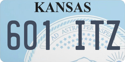 KS license plate 601ITZ