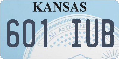 KS license plate 601IUB