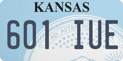 KS license plate 601IUE