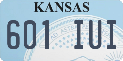 KS license plate 601IUI