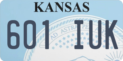 KS license plate 601IUK