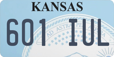 KS license plate 601IUL
