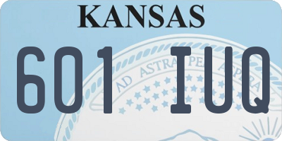 KS license plate 601IUQ