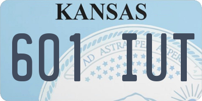 KS license plate 601IUT