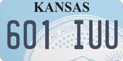 KS license plate 601IUU