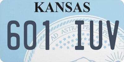 KS license plate 601IUV